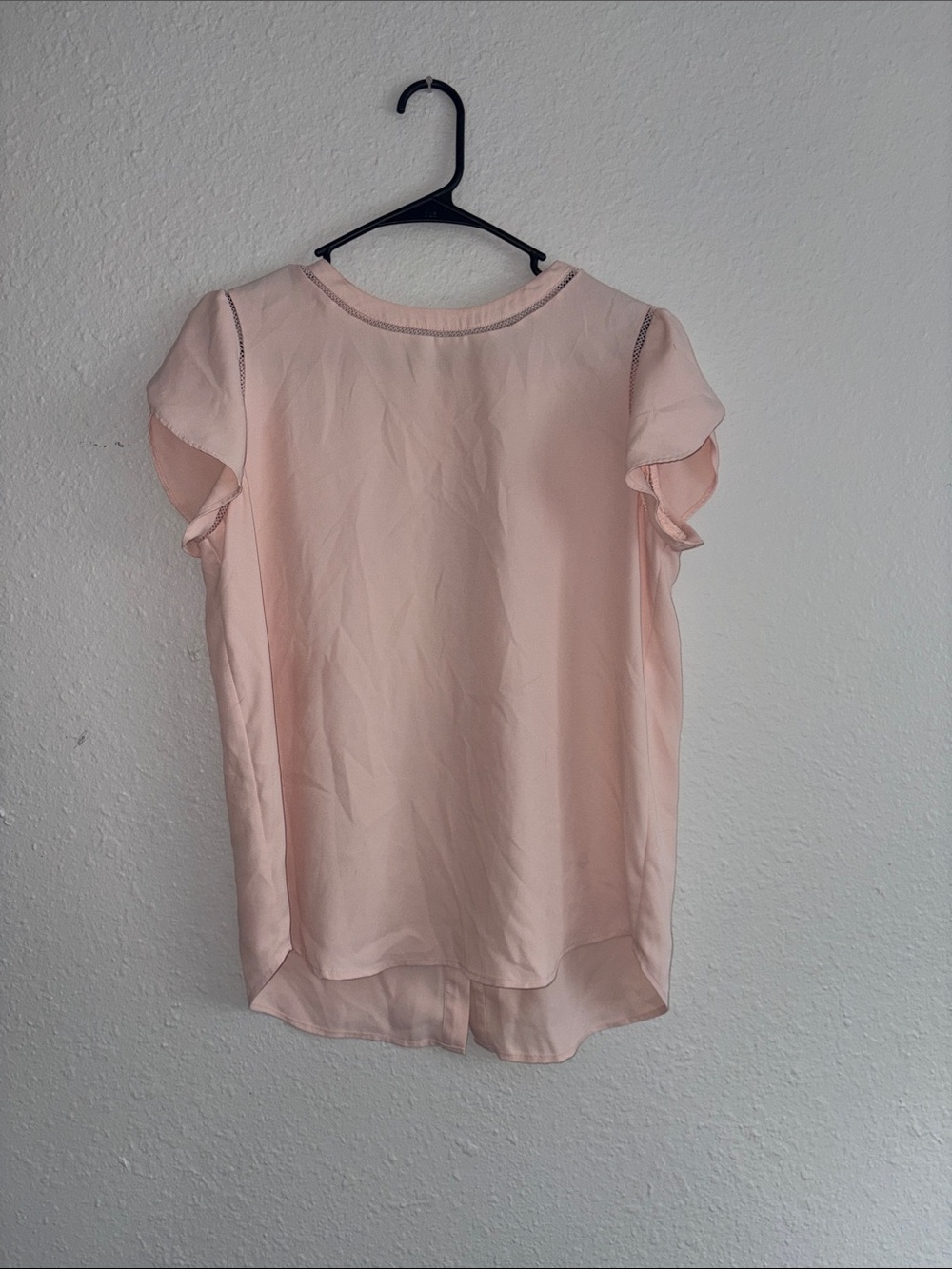 LOFT Pale Pink Button-Front Blouse